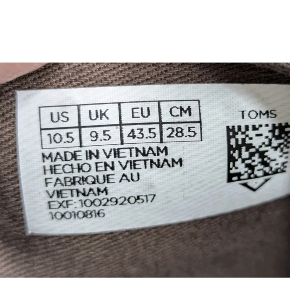 Toms Chukka Wool Tweed Mens Size 10.5 Casual Dress Boots